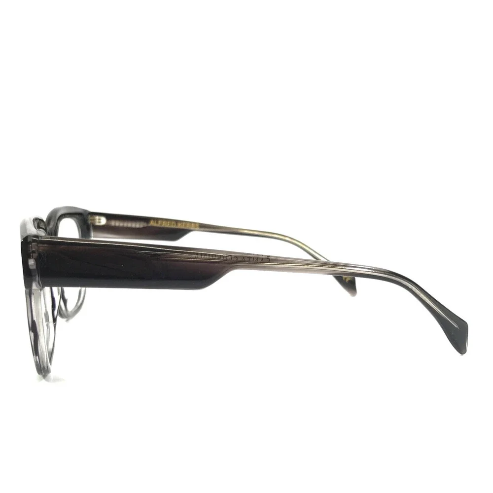 Alfred Kerbs Eyeglasses Frames SANTA SEVERINA BK Black Gray Horn 52-19-140